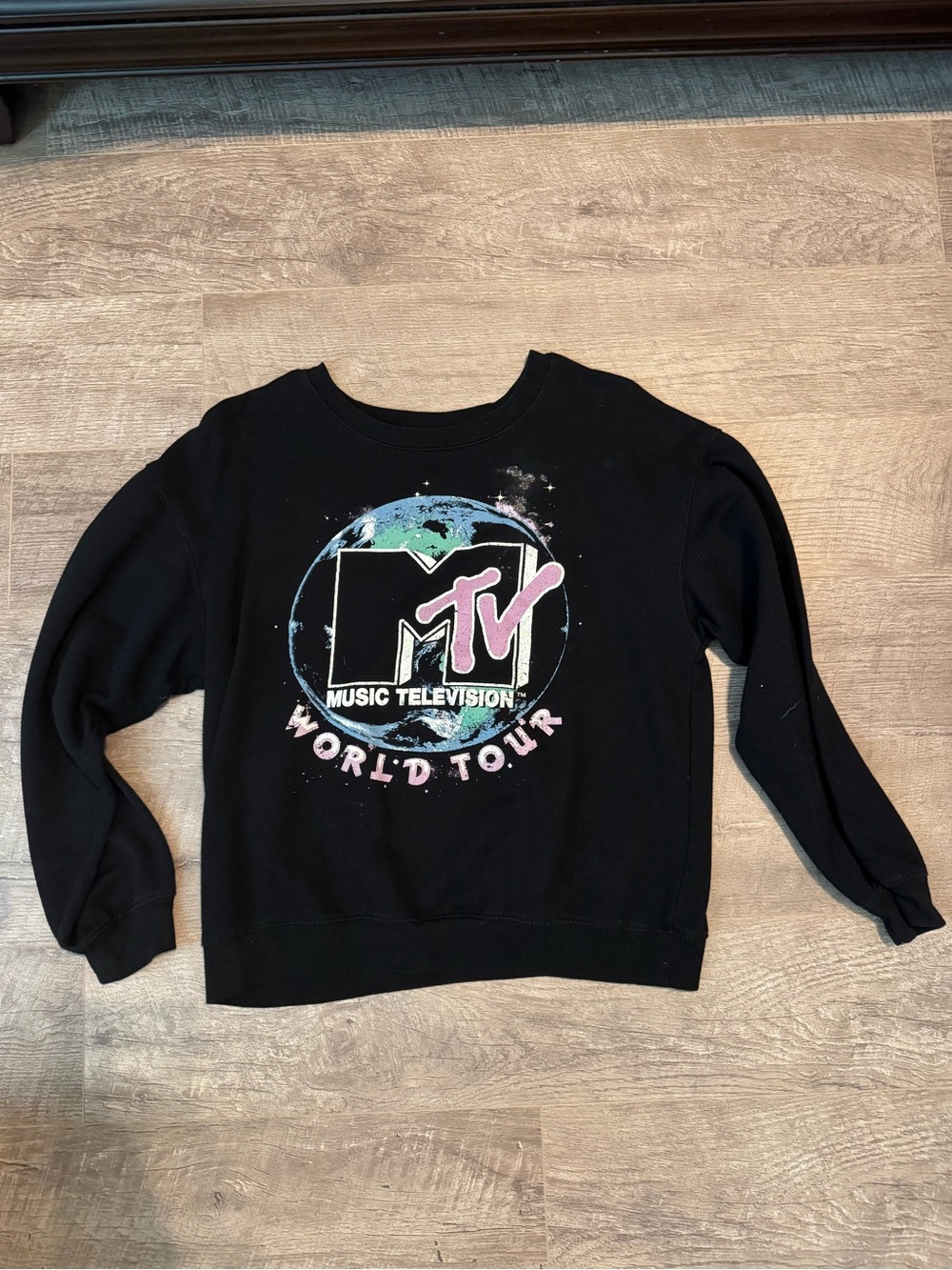 MTV World Tour Black Graphic Sweatshirt